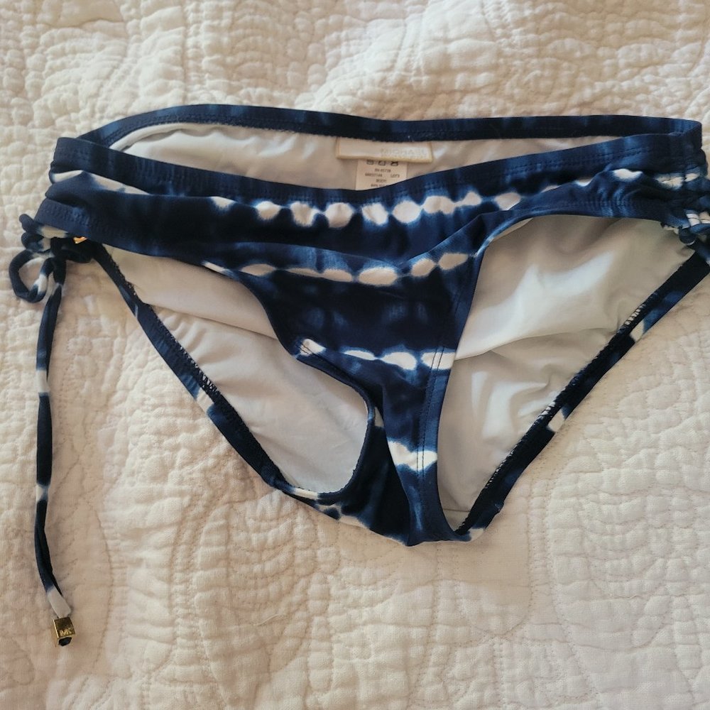 Michael Kors Blue Tie Dye Bathing Suit Bottoms